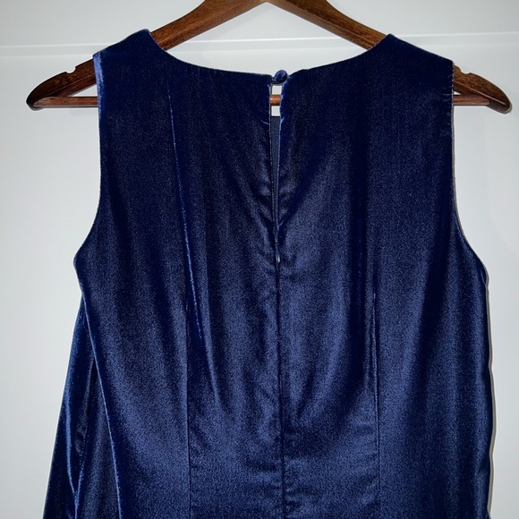 NWT J.Crew Navy Velvet Shift Dress (Size 4) - Picture 11 of 14